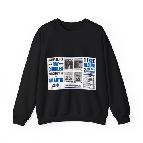 Ray Charles 1963 II (Music Poster) Crewneck Sweatshirt