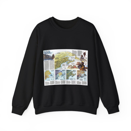 USA - Northern Approaches 2 (1985) (Map) Crewneck Sweatshirt