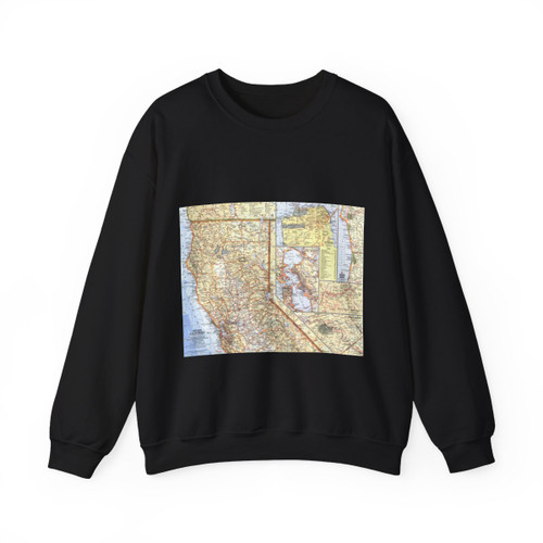 USA - California, Northern (1966) (Map) Crewneck Sweatshirt