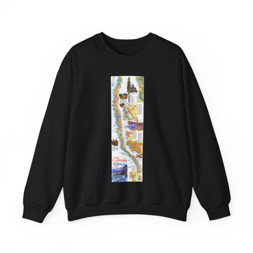 USA - Coastal California (1993) (Map) Crewneck Sweatshirt