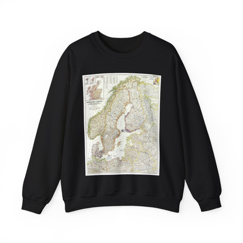 Europe, Northern (1954) (Map) Crewneck Sweatshirt