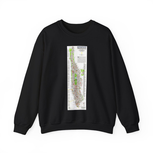 USA - Manhattan (1990) (Map) Crewneck Sweatshirt