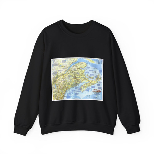 USA - Northern Approaches 1 (1985) (Map) Crewneck Sweatshirt
