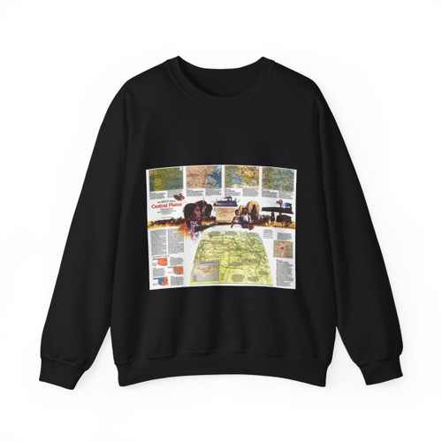 USA - Central Plains 2 (1985) (Map) Crewneck Sweatshirt