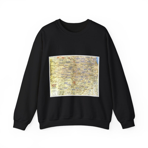 USA - Central Plains 1 (1985) (Map) Crewneck Sweatshirt
