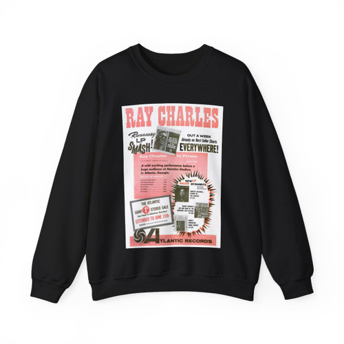 Ray Charles 1960 II (Music Poster) Crewneck Sweatshirt