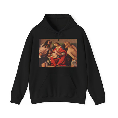LOTTO, Lorenzo -1521-23-Madonna with the Child and Sts Rock and Sebastian (Artwork) Hoodie