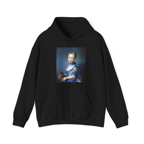 PERRONNEAU, Jean-Baptiste -  A Girl with a Kitten (Artwork) Hoodie