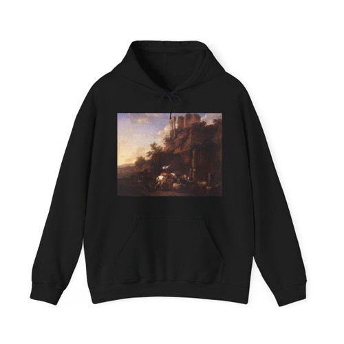 BERCHEM, Nicolaes - Rocky Landscape with Antique Ruins (Artwork) Hoodie