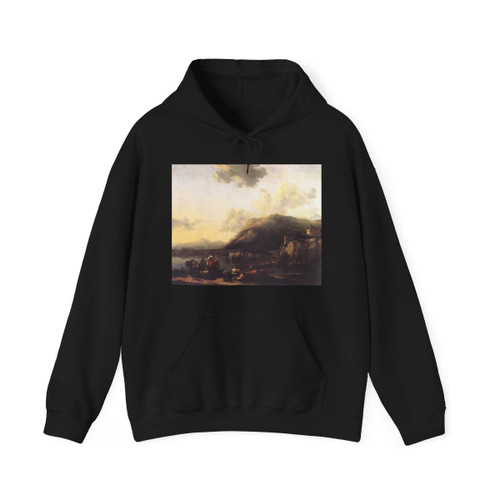 BERCHEM, Nicolaes - Landscape with Jacob, Rachel, and Leah (Artwork) Hoodie