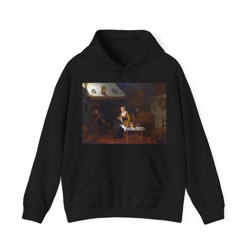 BREKELENKAM, Quiringh van - An Interior, with a Man and a Woman seated by a Fire (Artwork) Hoodie