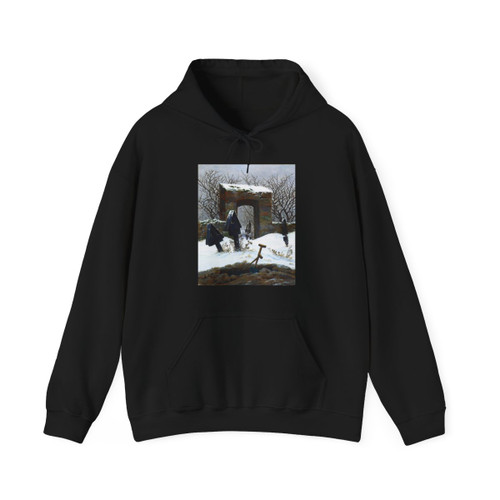 FRIEDRICH, Caspar David - Graveyard under Snow (Artwork) Hoodie