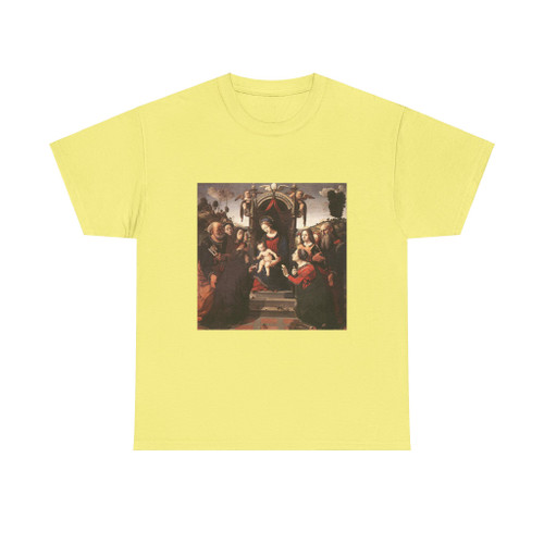 PIERO DI COSIMO - Virgin and Child Enthroned with Saints (Artwork) T-Shirt