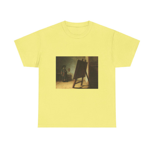 REMBRANDT Harmenszoon van RIJN - ARTIST IN HIS STUDIO, 1629, OIL ON PANEL (Artwork) T-Shirt