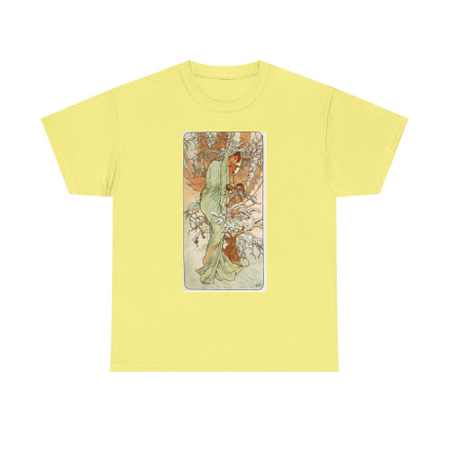 MUCHA, Alphonse Maria - The Seasons 4 Winter (Artwork) T-Shirt
