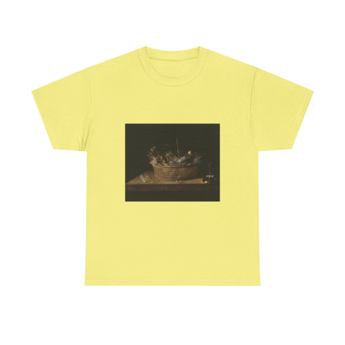 STOSKOPFF, Sebastien - Still-Life of Glasses in a Basket (Artwork) T-Shirt