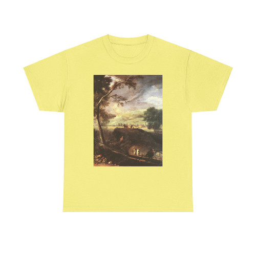 RICCI, Marco - Landscape with River and Figures (detail) (Artwork) T-Shirt