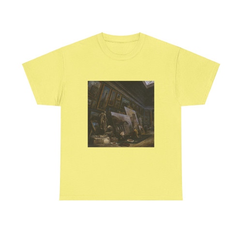ROBERT, Hubert - Imaginary View of the Grande Galerie in the Louvre (detail) (Artwork) T-Shirt