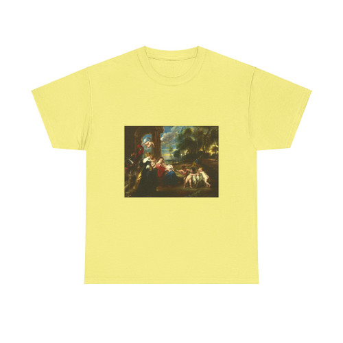 the Studio of Peter Paul Rubens - The Holy Family with Saints in a Landscape (Artwork) T-Shirt