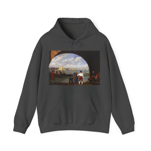 AGASSE, Jacques-Laurent - Landing at Westminster Bridge (Artwork) Hoodie
