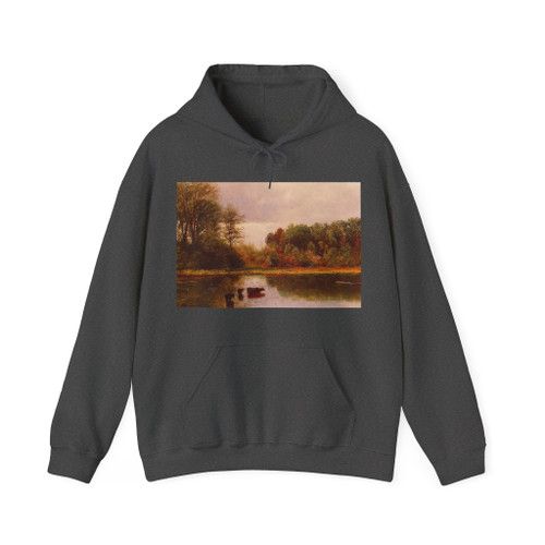 BIERSTADT, Albert - Cows Watering in a Landscape (Artwork) Hoodie
