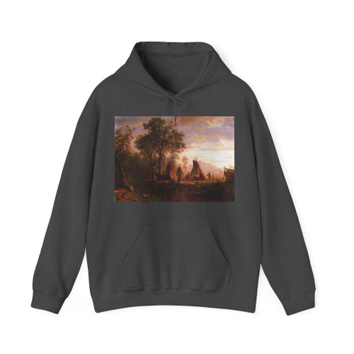 BIERSTADT, Albert - Indian Encampment Late Afternoon (Artwork) Hoodie