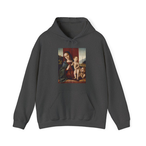 PALMEZZANO, Marco - Madonna and Child with the Infant Saint John the Baptist (Artwork) Hoodie