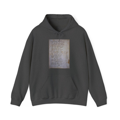 MICHELANGELO, Buonarroti -Drawing--Drawing- sonnet (Artwork) Hoodie