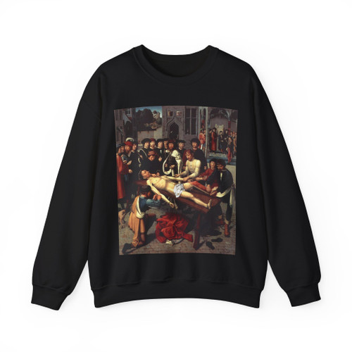 DAVID, Gerard - The Judgment of Cambyses (right panel) (Artwork) Crewneck Sweatshirt