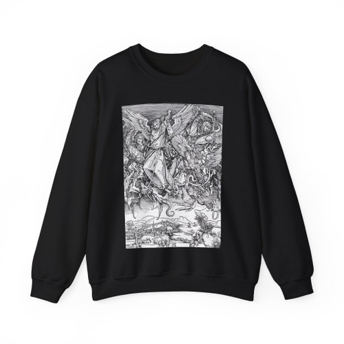 DURER, Albrecht - 11. St Michael Fighting the Dragon (Artwork) Crewneck Sweatshirt
