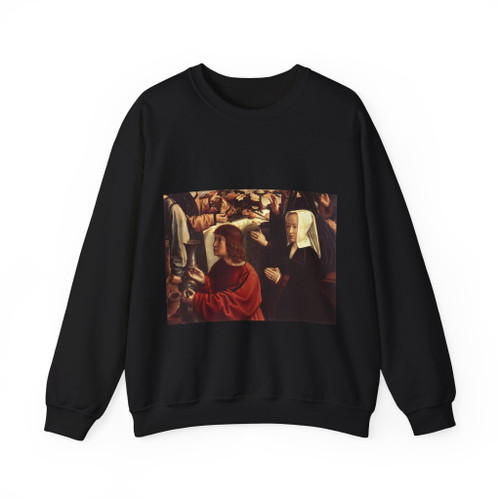DAVID, Gerard - The Marriage at Cana (detail)3 (Artwork) Crewneck Sweatshirt
