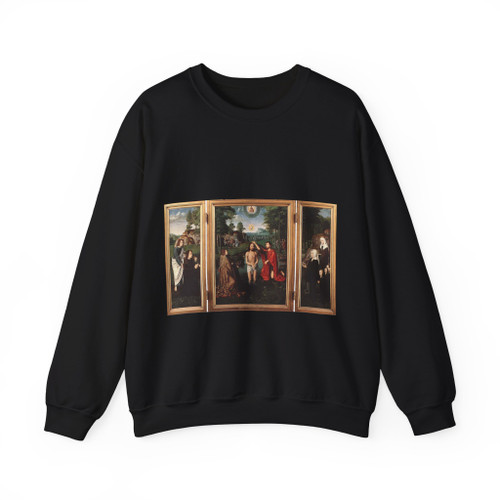 DAVID, Gerard - Triptych of Jan Des Trompes (Artwork) Crewneck Sweatshirt