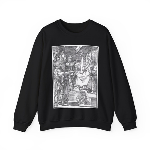 DURER, Albrecht - 13. Christ before Caiaphas (Artwork) Crewneck Sweatshirt
