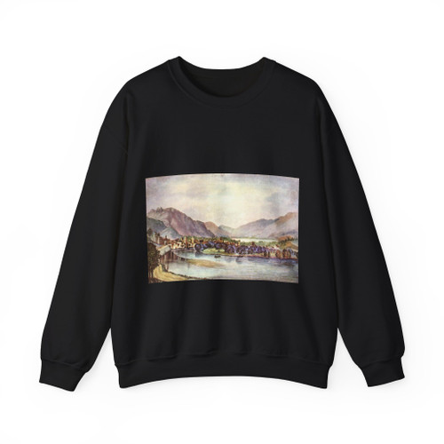 DURER, Albrecht - View of Trento (Artwork) Crewneck Sweatshirt