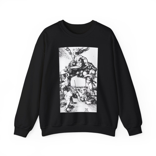 DURER, Albrecht - Witch Riding A Ram Backwards (Artwork) Crewneck Sweatshirt