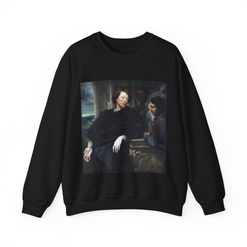 DYCK, Sir Anthony Van - Portrait of George Gage with Two Attendants (Artwork) Crewneck Sweatshirt