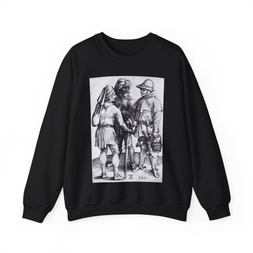 DURER, Albrecht - Three Peasants in Conversation (Artwork) Crewneck Sweatshirt