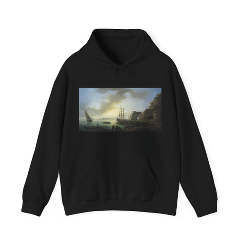 VERNET, Claude-Joseph - Mediterranean Port at Dawn (Artwork) Hoodie