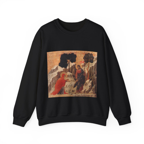 DUCCIO DI Buoninsegna - Appearence to Mary Magdalene (Noli me tangere) (Artwork) Crewneck Sweatshirt