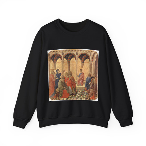 DUCCIO DI Buoninsegna - Disputation with the Doctors (Artwork) Crewneck Sweatshirt
