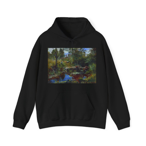 SHISKIN, Ivan Ivanovich - Landscape with a bridge (Artwork) Hoodie