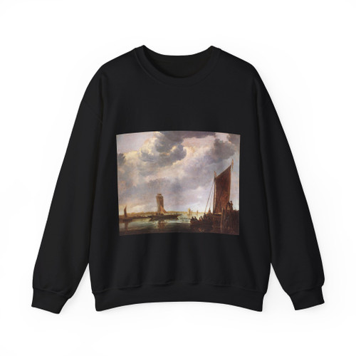 CUYP, Aelbert - The Ferry Boat (Artwork) Crewneck Sweatshirt