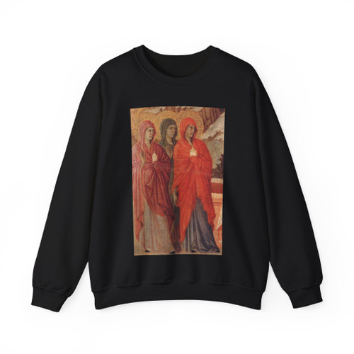 DUCCIO DI Buoninsegna - The Three Marys at the Tomb (detail) (Artwork) Crewneck Sweatshirt