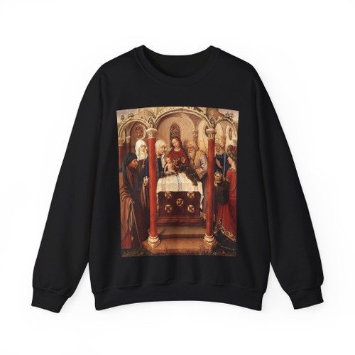 DARET, Jacques - Altarpiece of the Virgin2 (Artwork) Crewneck Sweatshirt