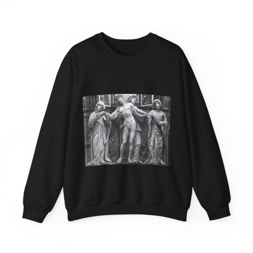 DAUCHER, Adolf - Christ with Mary and St John (Artwork) Crewneck Sweatshirt