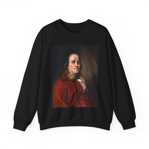 DUPLESSIS, Joseph-Siffred - Portrait of Benjamin Franklin (Artwork) Crewneck Sweatshirt