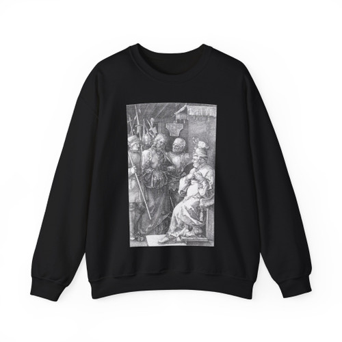 DURER, Albrecht - Christ before Caiaphas (No. 4) (Artwork) Crewneck Sweatshirt