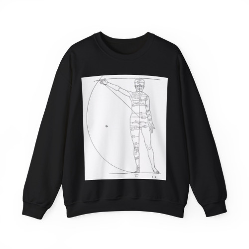 DURER, Albrecht - Figure of Woman Shown in Motion (Artwork) Crewneck Sweatshirt