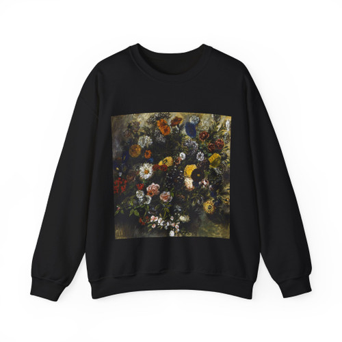 DELACROIX, EUGENE - Bouquet of Flowers (Artwork) Crewneck Sweatshirt