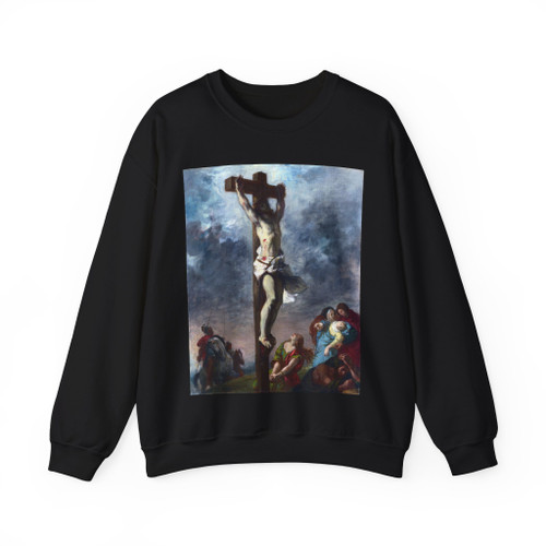 DELACROIX, EUGENE - Christ on the Cross 2 (Artwork) Crewneck Sweatshirt